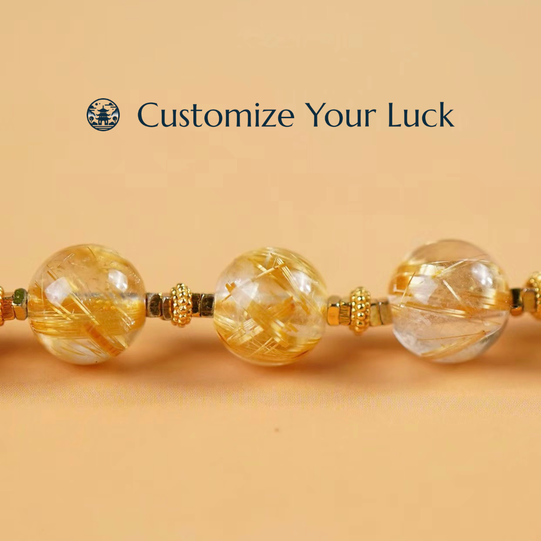 God of Wealth CaiShen Citrine More Money Fortune Bracelet